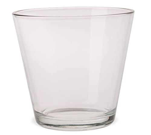 matches21 Glastopf Glasvase konische Form Blumenvase Übertopf Pflanzgefäß Dekovase Glas klar 1 STK Ø 12x11 cm von matches21 HOME & HOBBY