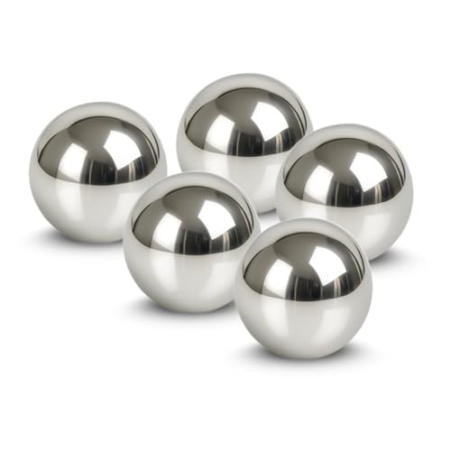matches21 HOME & HOBBY 5er Set Schwimmkugeln Zubehör für Miniteich 4 cm Edelstahlkugeln als Teichdeko von matches21 HOME & HOBBY