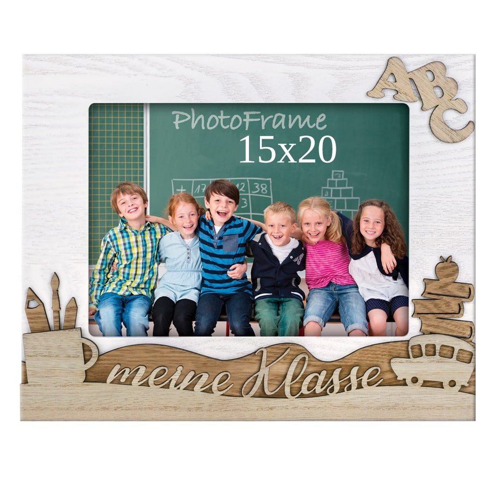 matches21 HOME & HOBBY Bilderrahmen Holz Bilderrahmen rechteckig weiss für 15x20 cm, Wand-Deko Fotorahmen im Hochformat, Querformat zum Stellen von matches21 HOME & HOBBY