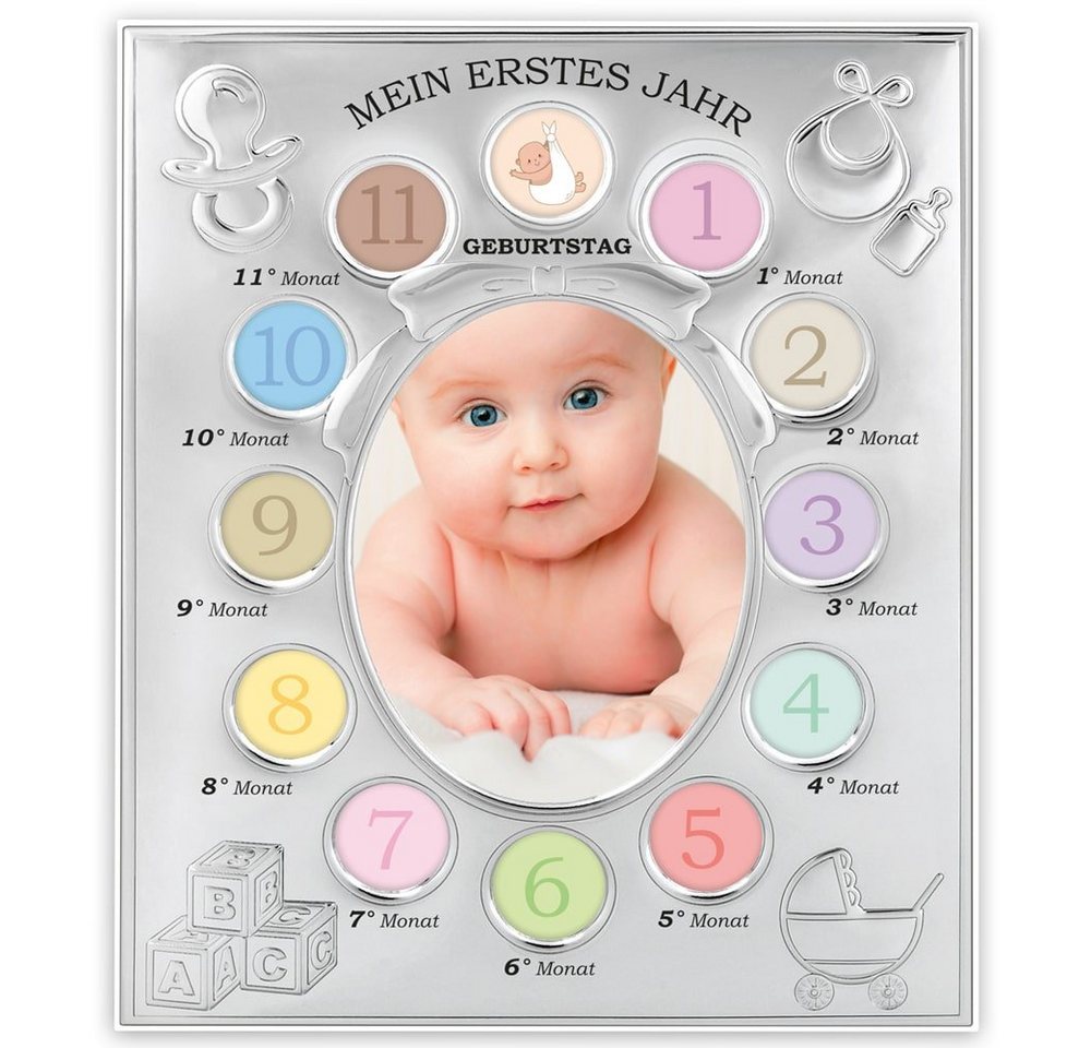 matches21 HOME & HOBBY Bilderrahmen Bilderrahmen Metall silberfarben Baby 3D Hoch 19,5x24 cm, (1 St) von matches21 HOME & HOBBY