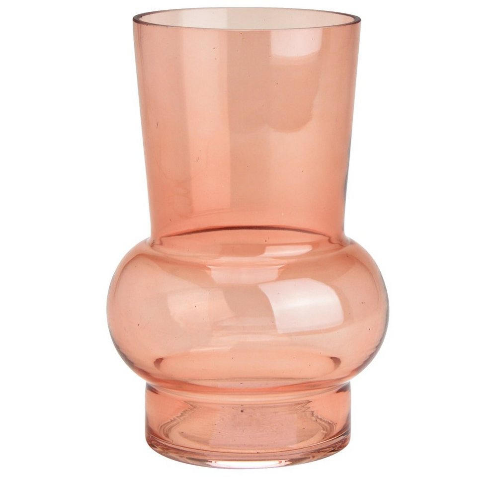 matches21 HOME & HOBBY Dekovase Hübsche Blumenvase modern rosa Vase Glas Ø 12x18 cm (1 St) von matches21 HOME & HOBBY