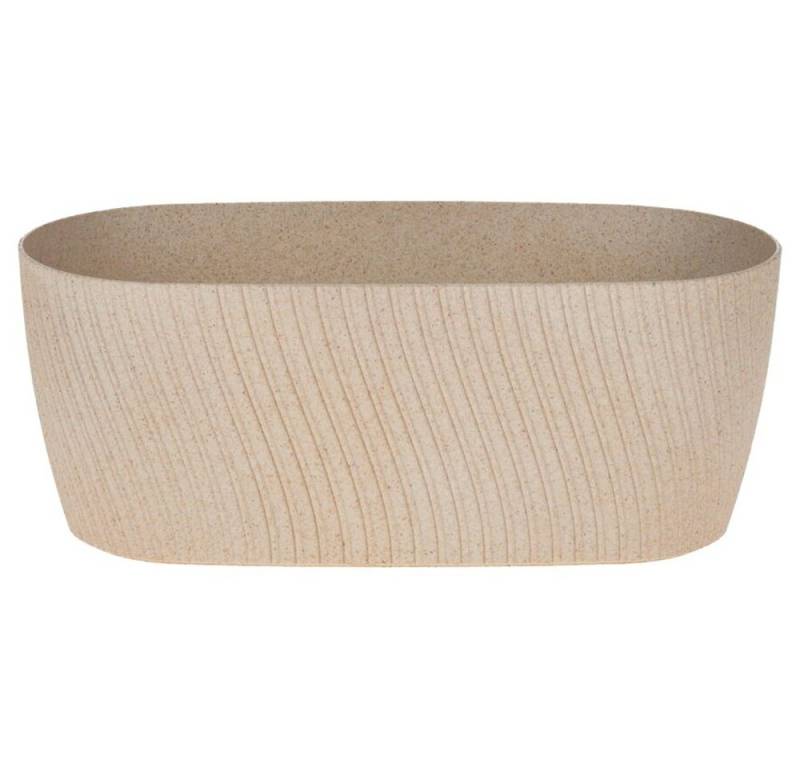 matches21 HOME & HOBBY Blumentopf Moderner Blumentopf gerillt ovaler Übertopf in weiß 27 cm (1 St) von matches21 HOME & HOBBY