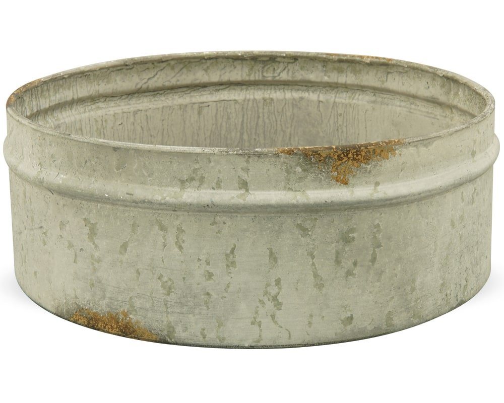 matches21 HOME & HOBBY Blumentopf Pflanzschale Metall grau Rostlook Ø 25,5x8 cm (1 St) von matches21 HOME & HOBBY