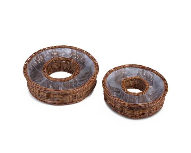 matches21 HOME & HOBBY Blumentopf Runde Pflanz-Schalen für außen Pflanz-Ringe natur 30, 38 cm (1 St), Blumen-Körbe als Pflanz-Körbe, Blumen-Schalen und Grabschmuck von matches21 HOME & HOBBY