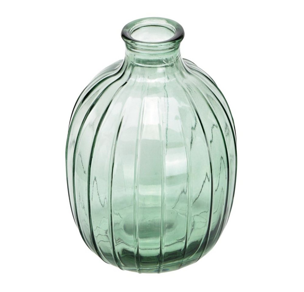 matches21 HOME & HOBBY Dekovase Vase Blumenvase Pflanzgefäß Blumengefäß grün Glas 12x7 cm (1 St) von matches21 HOME & HOBBY