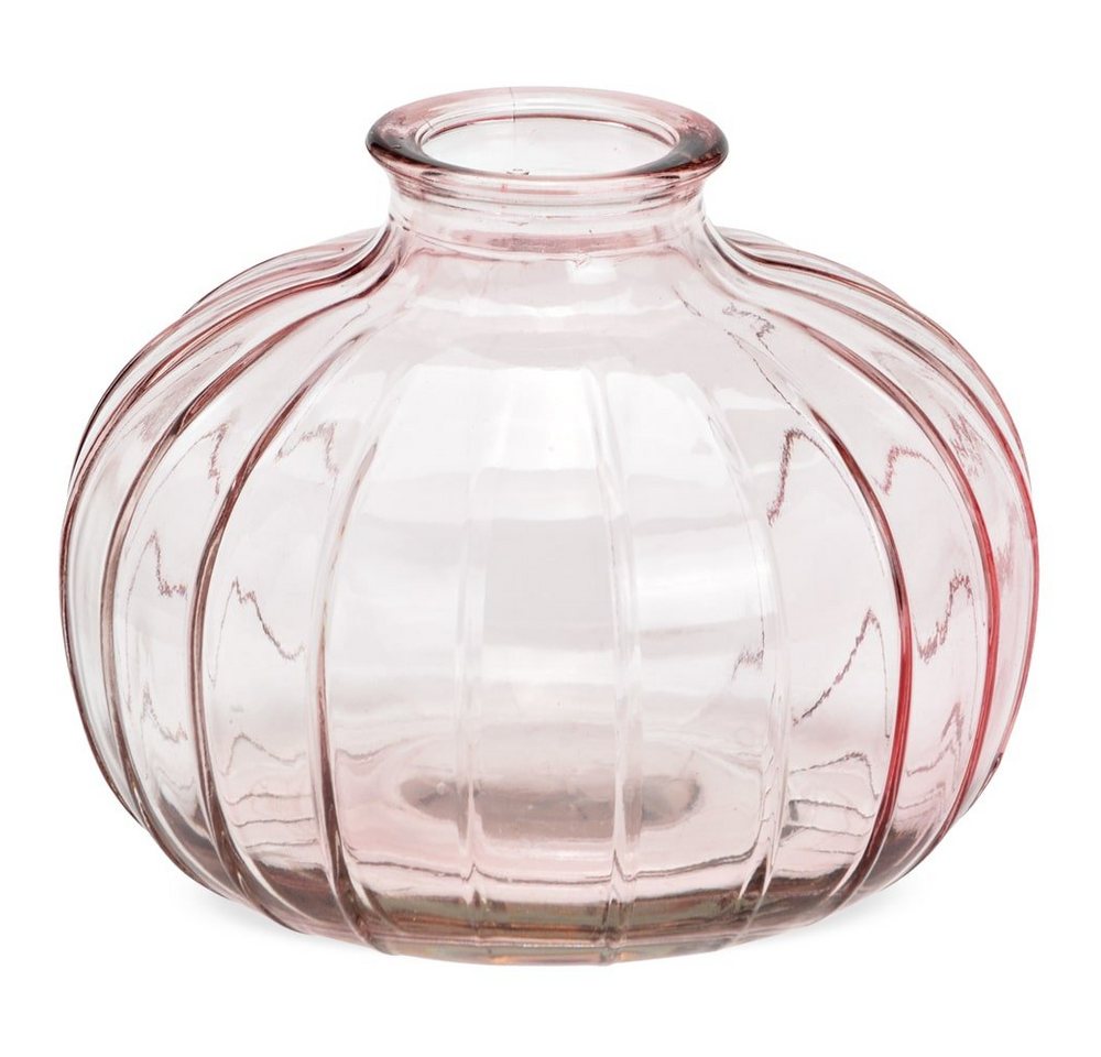 matches21 HOME & HOBBY Dekovase Vase Blumenvase Pflanzgefäß Glasvase pink rosa Glas 11x9 cm (1 St) von matches21 HOME & HOBBY