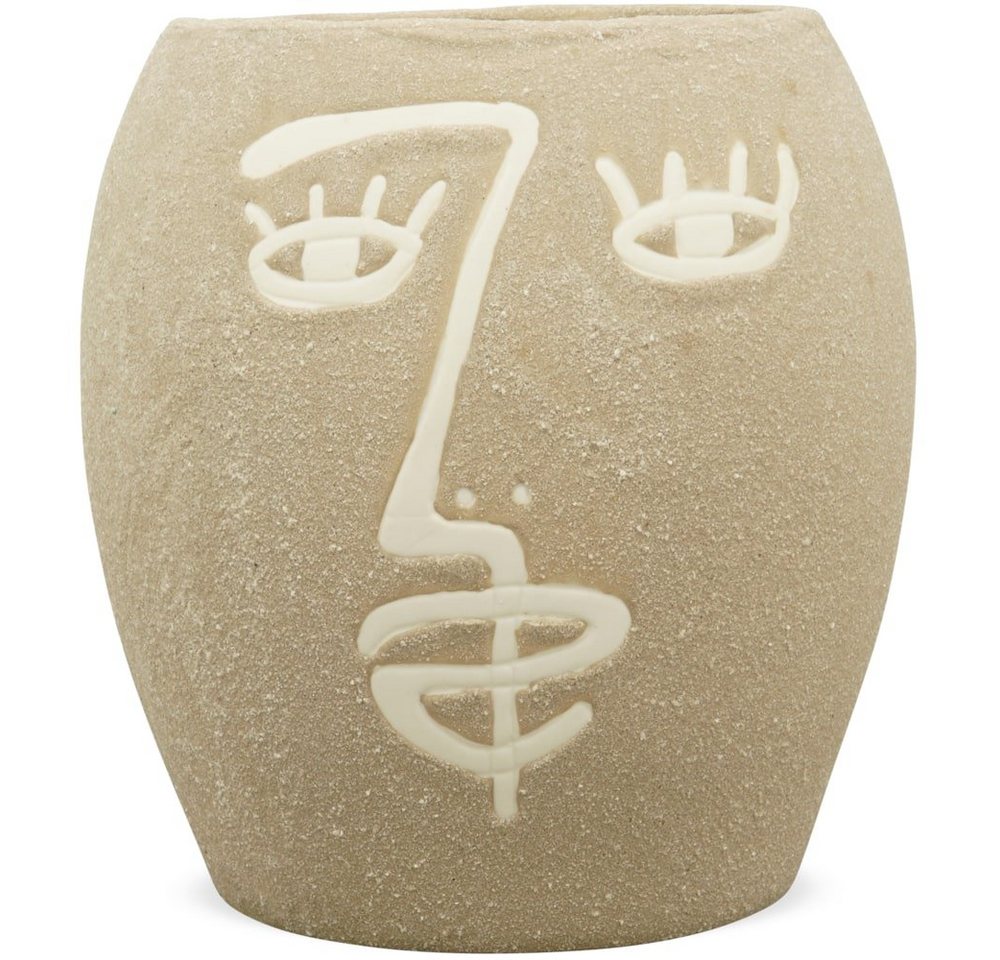 matches21 HOME & HOBBY Dekovase Vase Porzellan Blumenvase Deko Ø 14,5 cm beige (1 St) von matches21 HOME & HOBBY