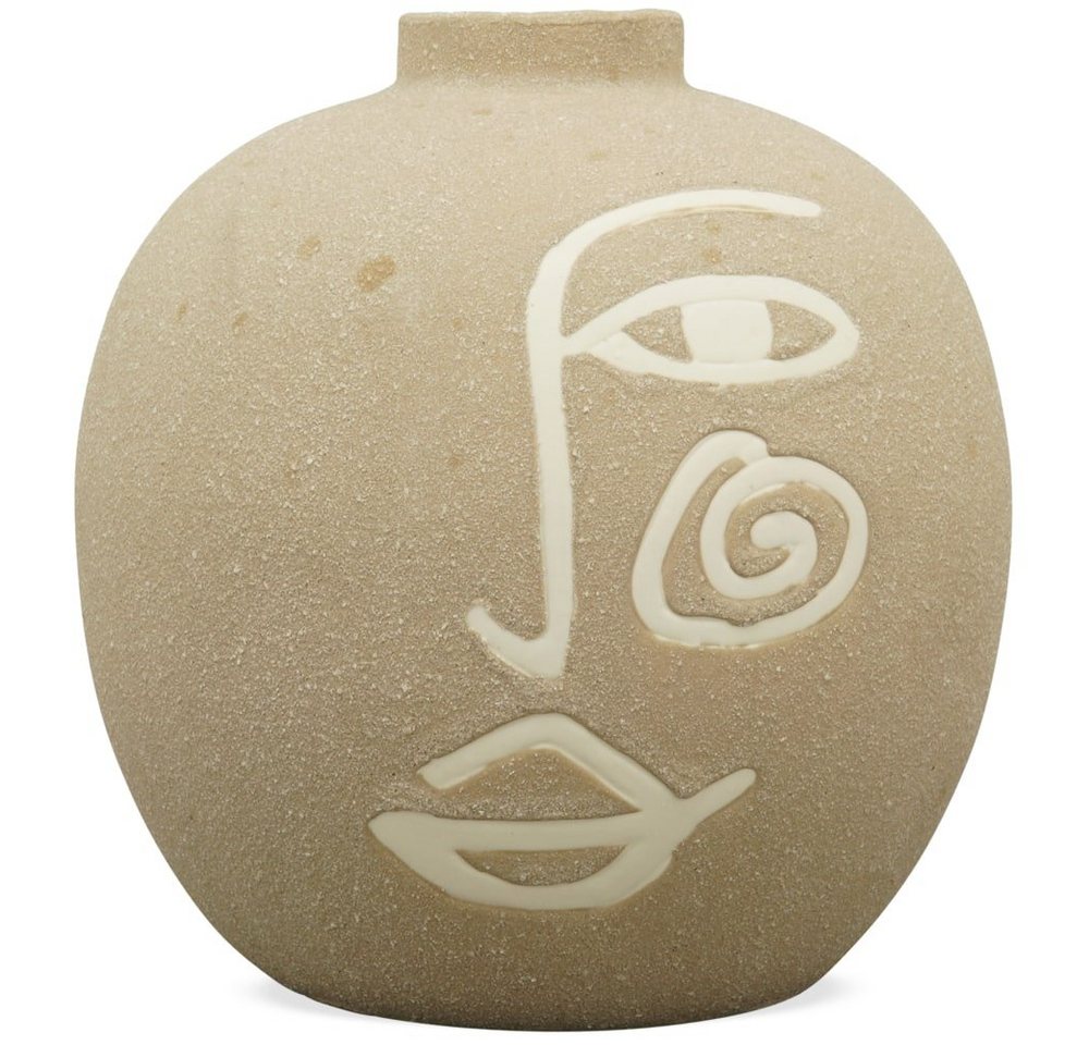 matches21 HOME & HOBBY Dekovase Vase Porzellan Blumenvase Deko Ø 15,5 cm beige (1 St) von matches21 HOME & HOBBY