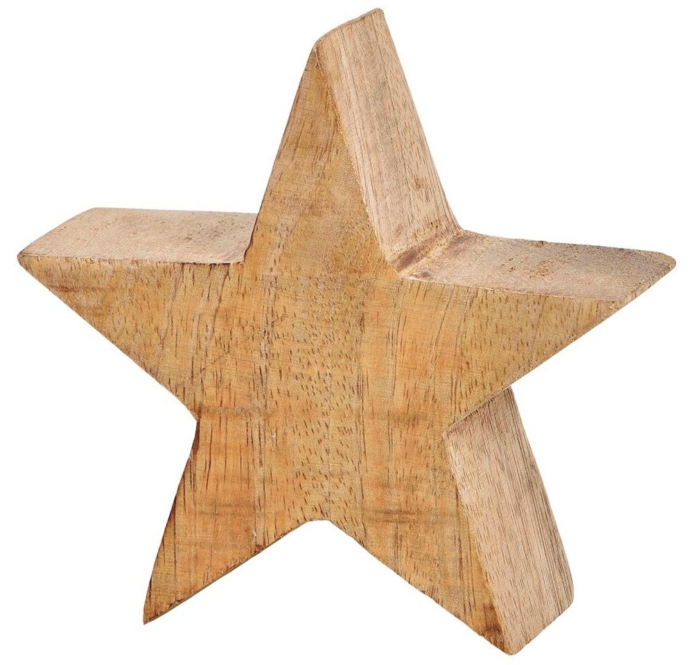 matches21 HOME & HOBBY Dekofigur Dekofigur Stern Mangoholz Holzstern Figur Holz natur 10 cm (1 St) von matches21 HOME & HOBBY