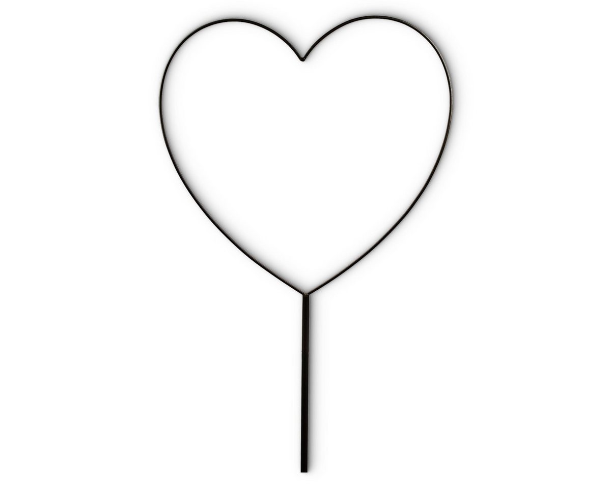 matches21 HOME & HOBBY Dekofigur Großes Metall-Herz 51 cm als Draht-Herz Deko-Figur Gartenstecker (1 St), Deko-Herz als Hochzeit Blumenstecker Blumen-Gesteck basteln von matches21 HOME & HOBBY