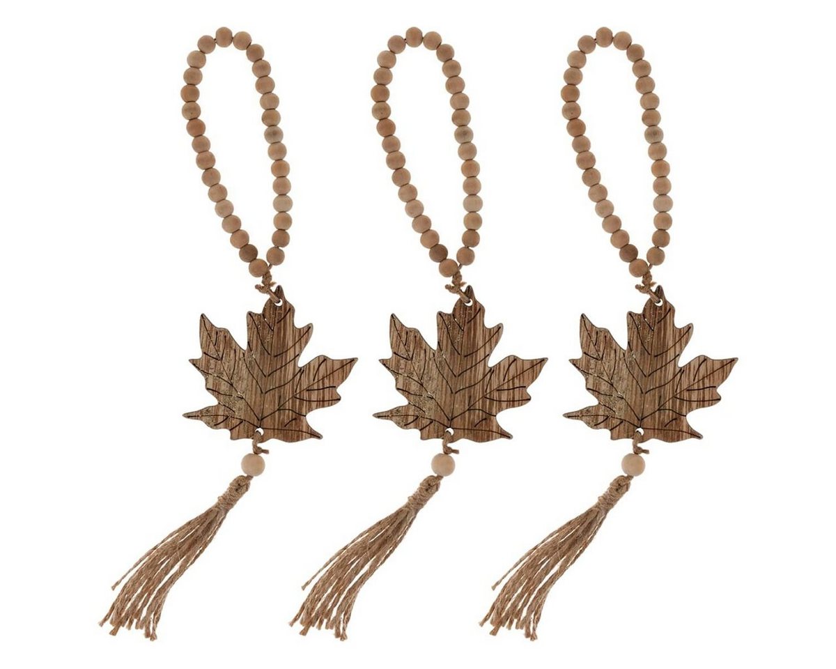 matches21 HOME & HOBBY Dekohänger Herbst Deko Ahorn Fensterdeko hängend Holz 3er Set (3 St) von matches21 HOME & HOBBY