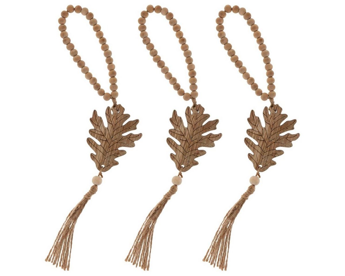 matches21 HOME & HOBBY Dekohänger Herbst Deko Eiche Fensterdeko hängend Holz 3er Set (3 St) von matches21 HOME & HOBBY