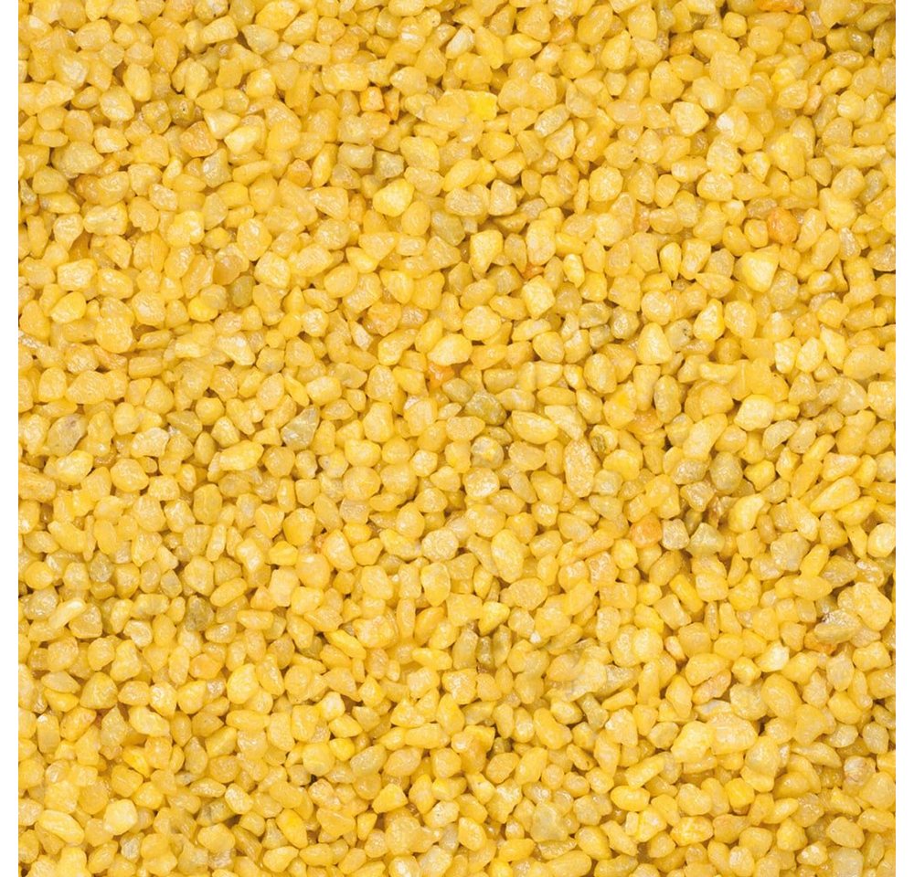 matches21 HOME & HOBBY Dekosand Deko-Granulat gelb in Ø 2 - 3 mm als Gläser, Vasen Streudeko (1-St), 5 kg grober Deko-Sand aus bunten Steinchen von matches21 HOME & HOBBY