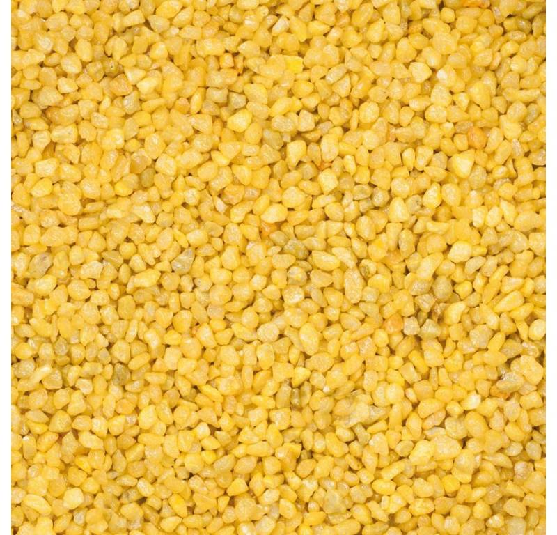 matches21 HOME & HOBBY Dekosand Deko-Granulat gelb in Ø 2 - 3 mm als Gläser, Vasen Streudeko (1-St), 5 kg grober Deko-Sand aus bunten Steinchen von matches21 HOME & HOBBY