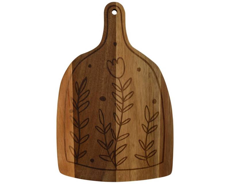 matches21 HOME & HOBBY Dekotablett Servierbrett Landhaus Blumenmotiv Holz 20x31 cm (1 St), Frühstücksbrett Käsebrett Brotzeitbrett mit Motiv aus Holz von matches21 HOME & HOBBY