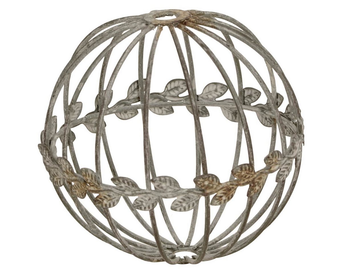 matches21 HOME & HOBBY Gartenfigur Metallkugel Blume Ø 15 cm Grau, (1 St) von matches21 HOME & HOBBY