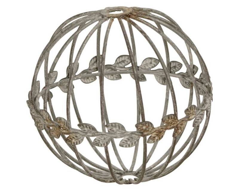 matches21 HOME & HOBBY Gartenfigur Metallkugel Blume Ø 15 cm Grau, (1 St) von matches21 HOME & HOBBY