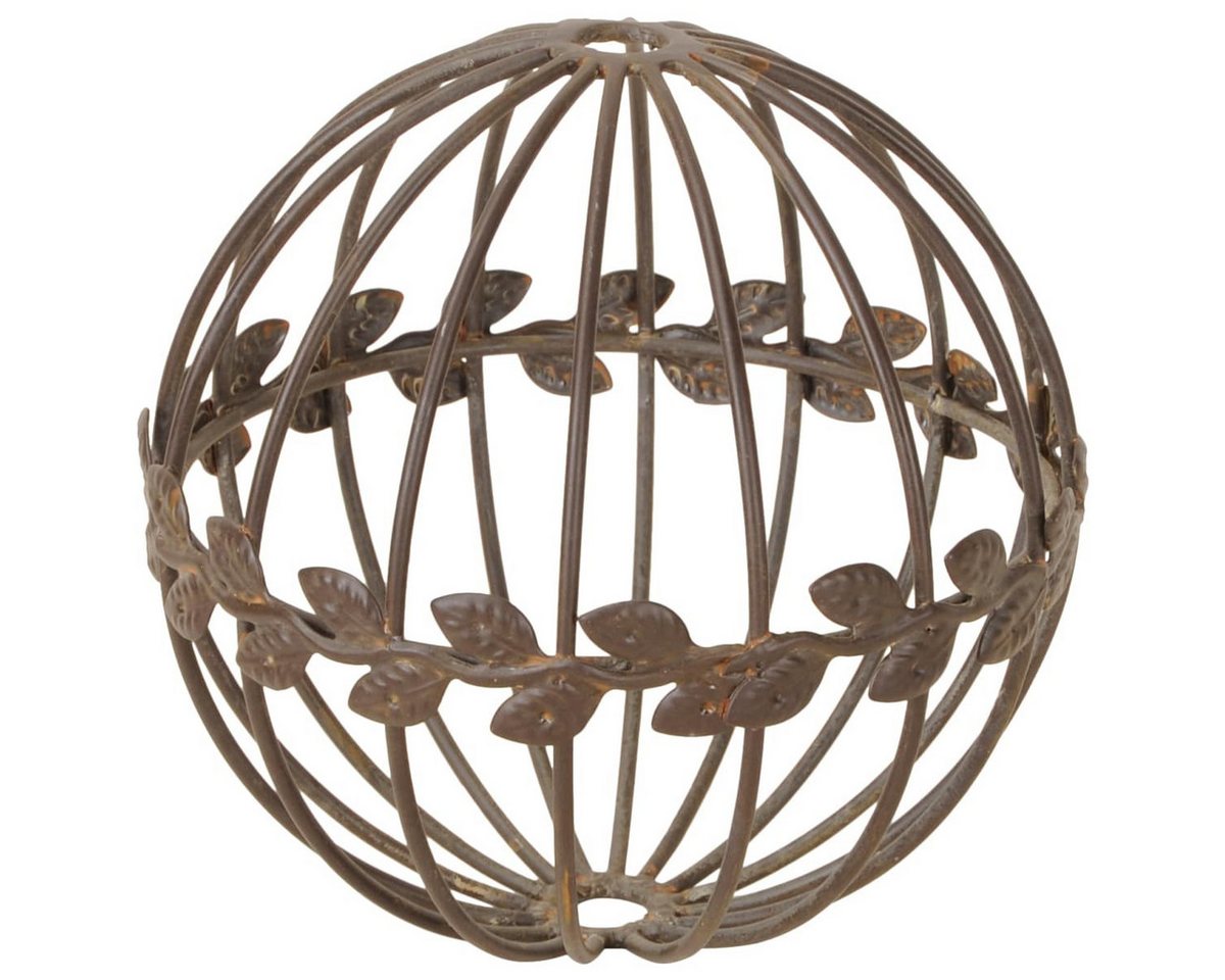 matches21 HOME & HOBBY Gartenfigur Metallkugel Blume Ø 15 cm Rost, (1 St) von matches21 HOME & HOBBY