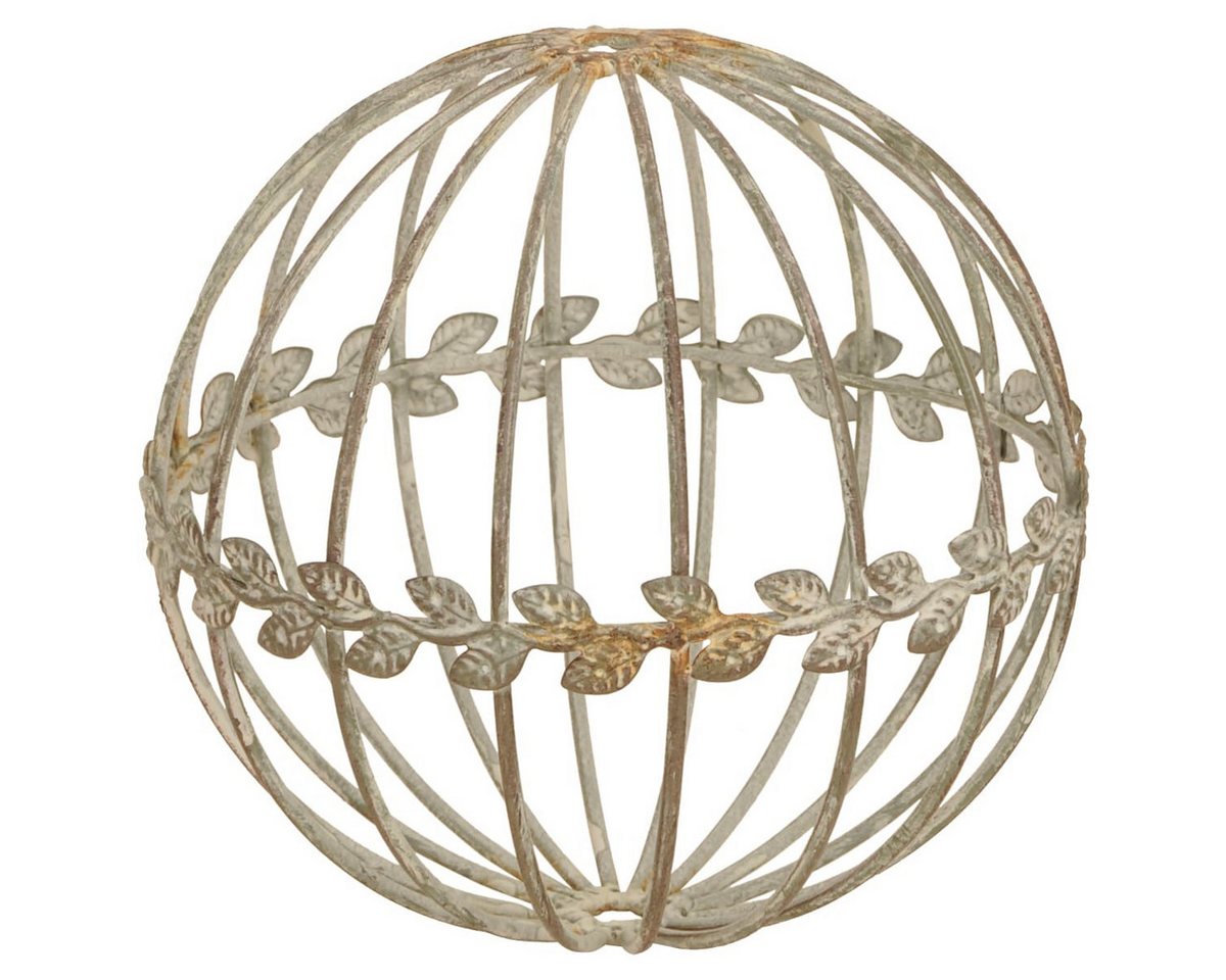 matches21 HOME & HOBBY Gartenfigur Metallkugel Blume Ø 19 cm Grau, (1 St) von matches21 HOME & HOBBY