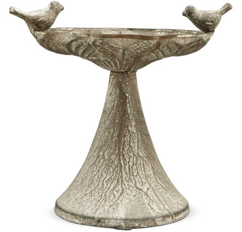 matches21 HOME & HOBBY Gartenfigur Vogelbad Vogeltränke Futterplatz Metall Gartendeko 18,5 cm, (1 St) von matches21 HOME & HOBBY