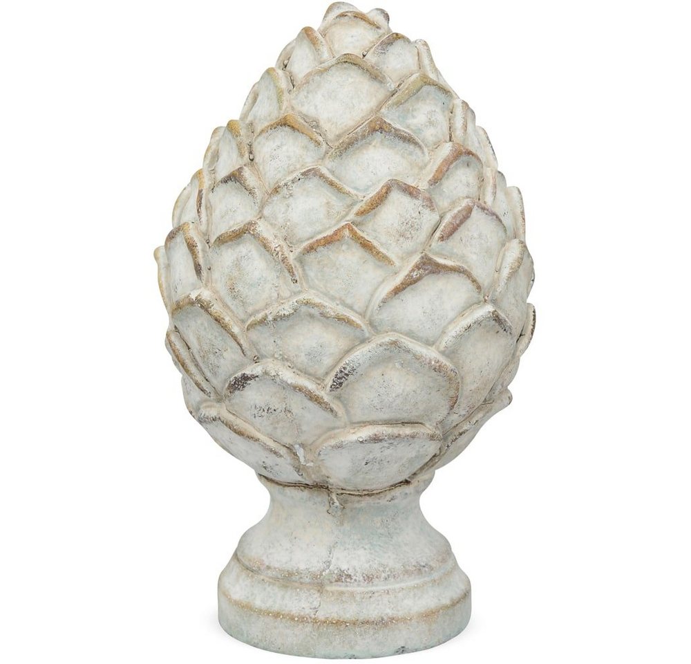 matches21 HOME & HOBBY Gartenstecker Pinienzapfen Figur Gartendeko Zement creme 21 cm (1-St) Widerstandsfähig & witterungsbeständig, jedoch nicht frostsicher! von matches21 HOME & HOBBY