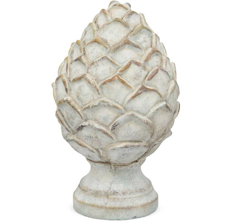 matches21 HOME & HOBBY Gartenstecker Pinienzapfen Figur Gartendeko Zement creme 21 cm (1-St) Widerstandsfähig & witterungsbeständig, jedoch nicht frostsicher! von matches21 HOME & HOBBY