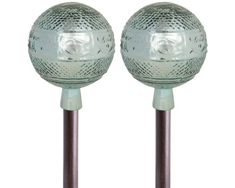 matches21 HOME & HOBBY Gartenstecker Vintage Gartenstecker 2er Set aus Glas Ø 14x138 cm hellblau (2-St) von matches21 HOME & HOBBY