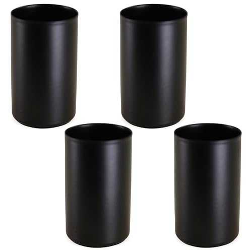 matches21 HOME & HOBBY Kerzenhalter 4er Set Metall Schwarz Ø 2,3 cm mit Magnet - Adventskranz Kerzentüllen für Stabkerzen von matches21 HOME & HOBBY