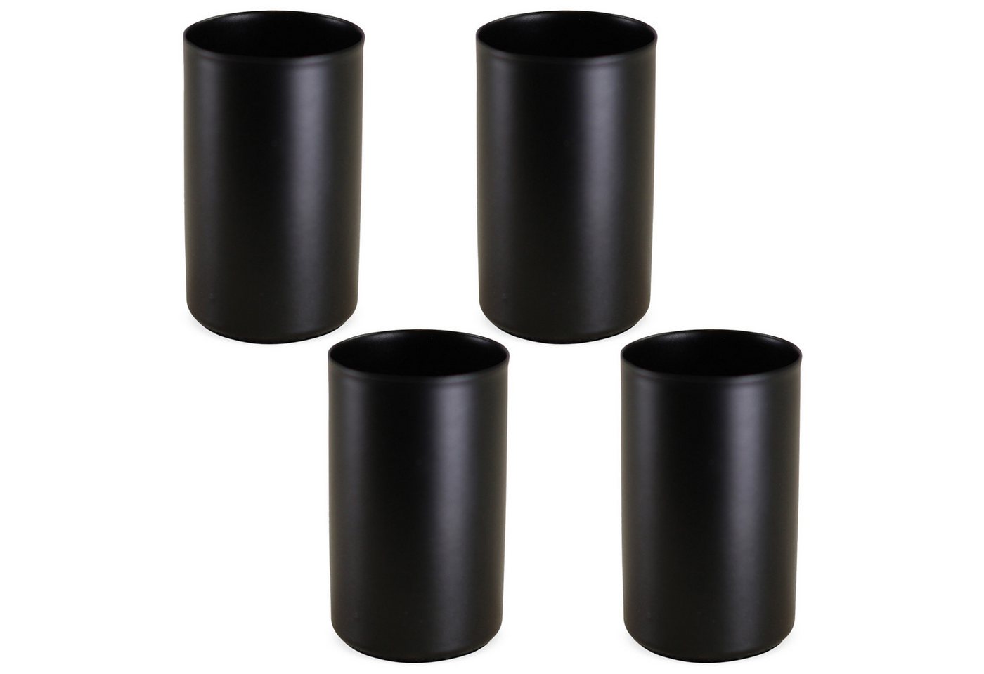 matches21 HOME & HOBBY Kerzenhalter Kerzenhalter 4er Set Metall Schwarz Ø 2,3 cm mit Magnet (4 St), Adventskranz Kerzentüllen für Stabkerzen von matches21 HOME & HOBBY