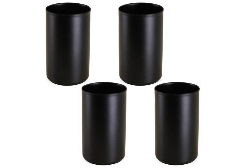 matches21 HOME & HOBBY Kerzenhalter Kerzenhalter 4er Set Metall Schwarz Ø 2,3 cm mit Magnet (4 St), Adventskranz Kerzentüllen für Stabkerzen von matches21 HOME & HOBBY