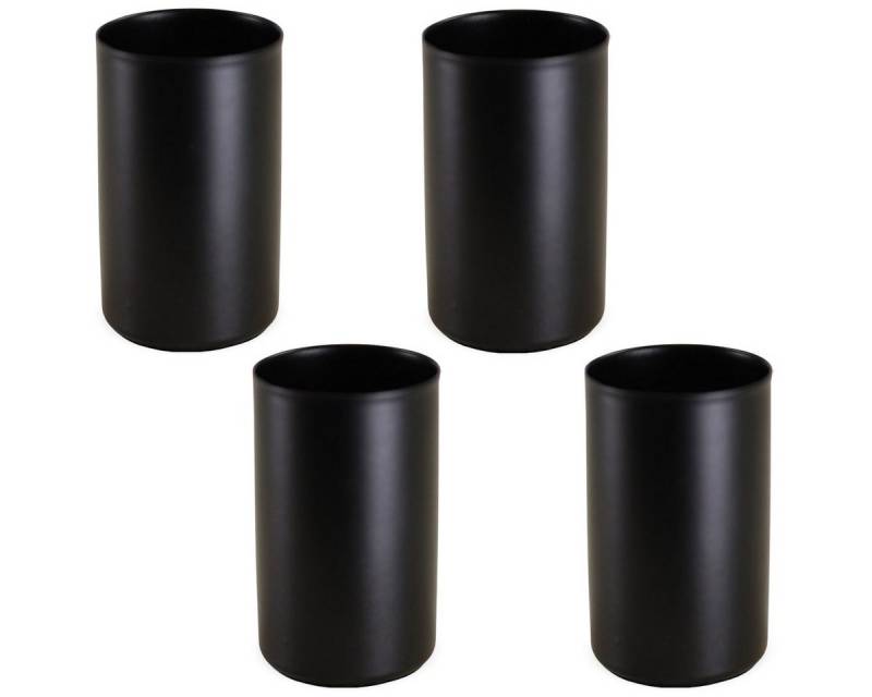 matches21 HOME & HOBBY Kerzenhalter Kerzenhalter 4er Set mit Magnet, Metall, Ø 2,3x4 cm, in Schwarz (4 St), Moderne Kerzenstecker für DIY Adventskranz von matches21 HOME & HOBBY