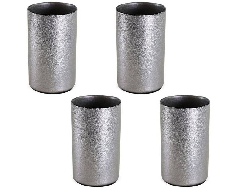 matches21 HOME & HOBBY Kerzenhalter Magnet Stabkerzen-Halter 4er silber Metall Kerzen-Ständer 2,3 cm (4 St), Magnetische Adventskranz Kerzen-Tablett Kerzenhalter Tischdeko von matches21 HOME & HOBBY