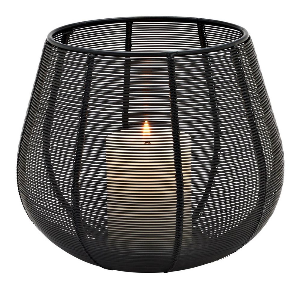 matches21 HOME & HOBBY Kerzenhalter Kerzenhalter aus Metall Draht schwarz Tischdeko Ø 20 cm (1 St) von matches21 HOME & HOBBY