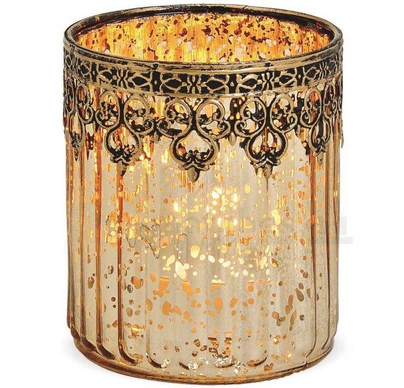matches21 HOME & HOBBY Kerzenhalter Windlicht Orientalisch Metalldeko 12 cm von matches21 HOME & HOBBY