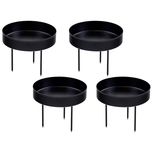 matches21 HOME & HOBBY Kerzenteller 4er Set Metall Schwarz Ø 8,1 cm mit 3 Dornen - Adventskranz Kerzenhalter Stumpenkerzen matches21 HOME & HOBBY Kerzenteller 4er Set Metall Schwarz Ø 8,1 cm mit 3 Dornen - Adventskranz Kerzenhalter Stumpenkerzen von matches21 HOME & HOBBY