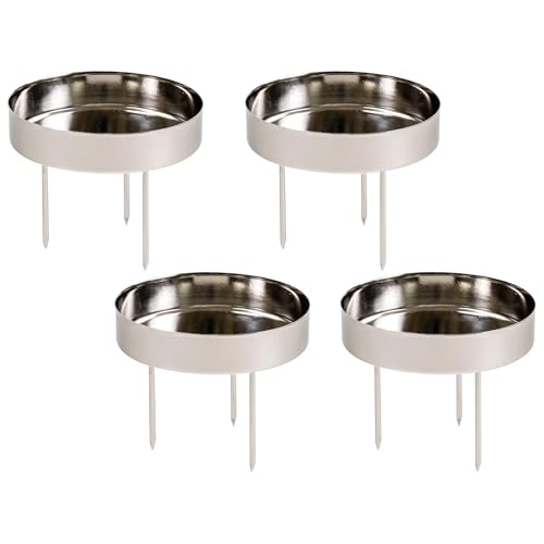 matches21 HOME & HOBBY Kerzenteller 4er Set Metall Silber Ø 8,1 cm mit 3 Dornen - Adventskranz Kerzenhalter Stumpenkerzen matches21 HOME & HOBBY Kerzenteller 4er Set Metall Silber Ø 8,1 cm mit 3 Dornen - Adventskranz Kerzenhalter Stumpenkerzen von matches21 HOME & HOBBY