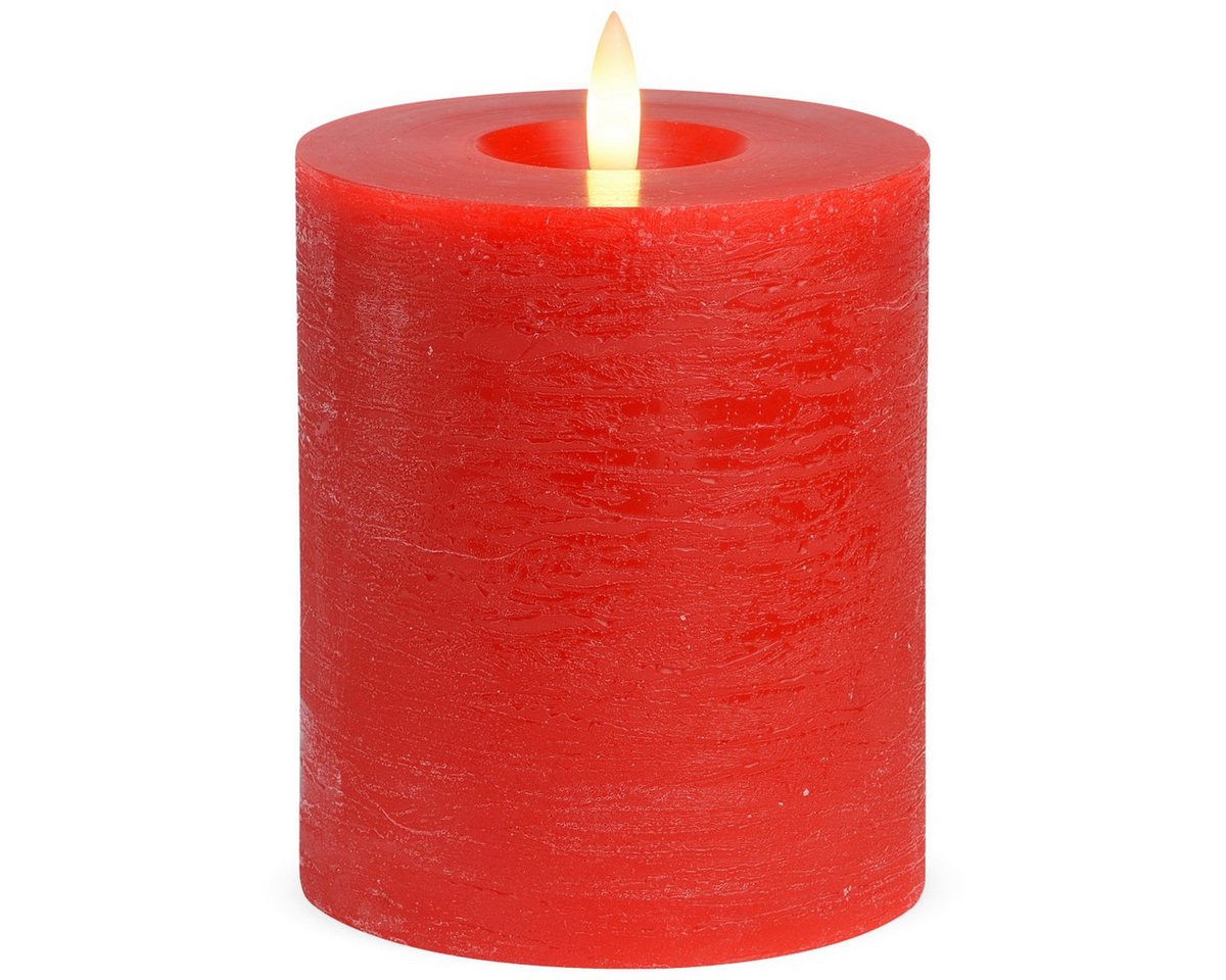 matches21 HOME & HOBBY LED-Kerze LED Stumpen-Kerzen 4er Set Echtwachs-Kerzen flackernd 10x12 cm rot, Mit beweglicher Flamme, Fernbedienung & Timer für Adventskranz matches21 HOME & HOBBY LED-Kerze LED Stumpen-Kerzen 4er Set Echtwachs-Kerzen flackernd 10x12 cm rot, Mit beweglicher Flamme, Fernbedienung & Timer für Adventskranz von matches21 HOME & HOBBY