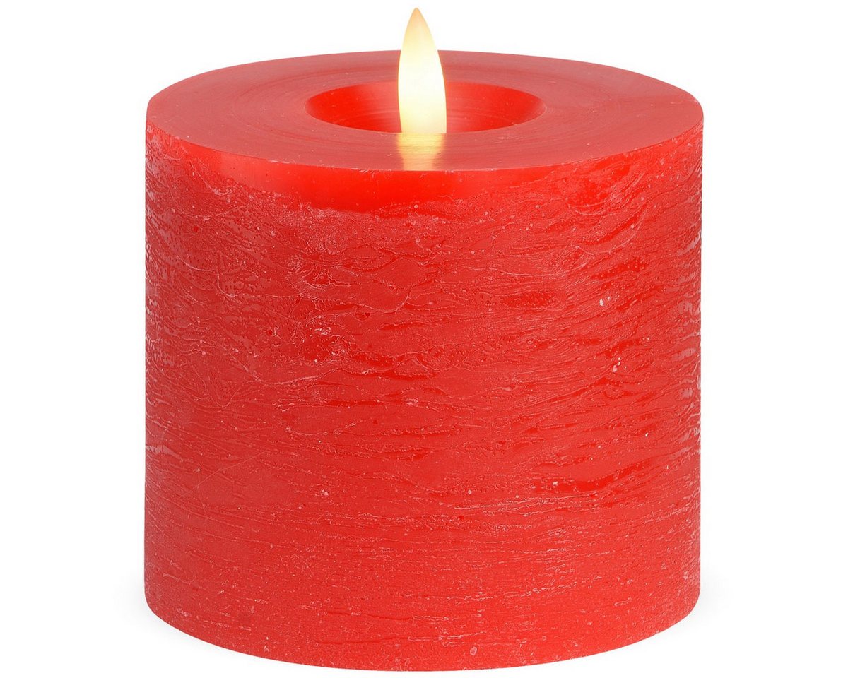 matches21 HOME & HOBBY LED-Kerze LED Stumpen-Kerzen 4er Set Echtwachs-Kerzen flackernd 10x9 cm rot, Mit beweglicher Flamme, Fernbedienung & Timer für Adventskranz matches21 HOME & HOBBY LED-Kerze LED Stumpen-Kerzen 4er Set Echtwachs-Kerzen flackernd 10x9 cm rot, Mit beweglicher Flamme, Fernbedienung & Timer für Adventskranz von matches21 HOME & HOBBY