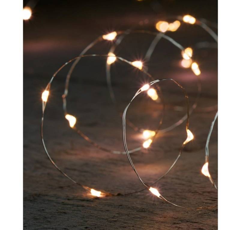 matches21 HOME & HOBBY LED-Lichterkette LED-Lichterkette Timer Indoor Batterie warmweiß 2 m 40 LEDs, 40-flammig von matches21 HOME & HOBBY