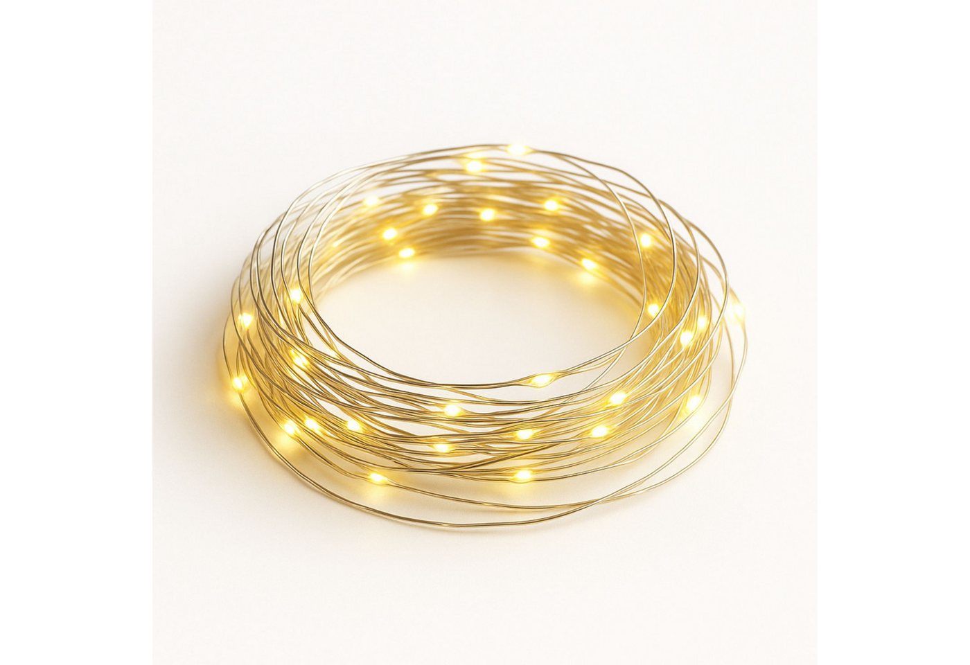 matches21 HOME & HOBBY LED-Lichterkette Mini Lichterkette 2 m, 40 LED Timer Batterie warmweiß innen, 40-flammig, Micro Draht Beleuchtung Indoor Leuchtdeko von matches21 HOME & HOBBY