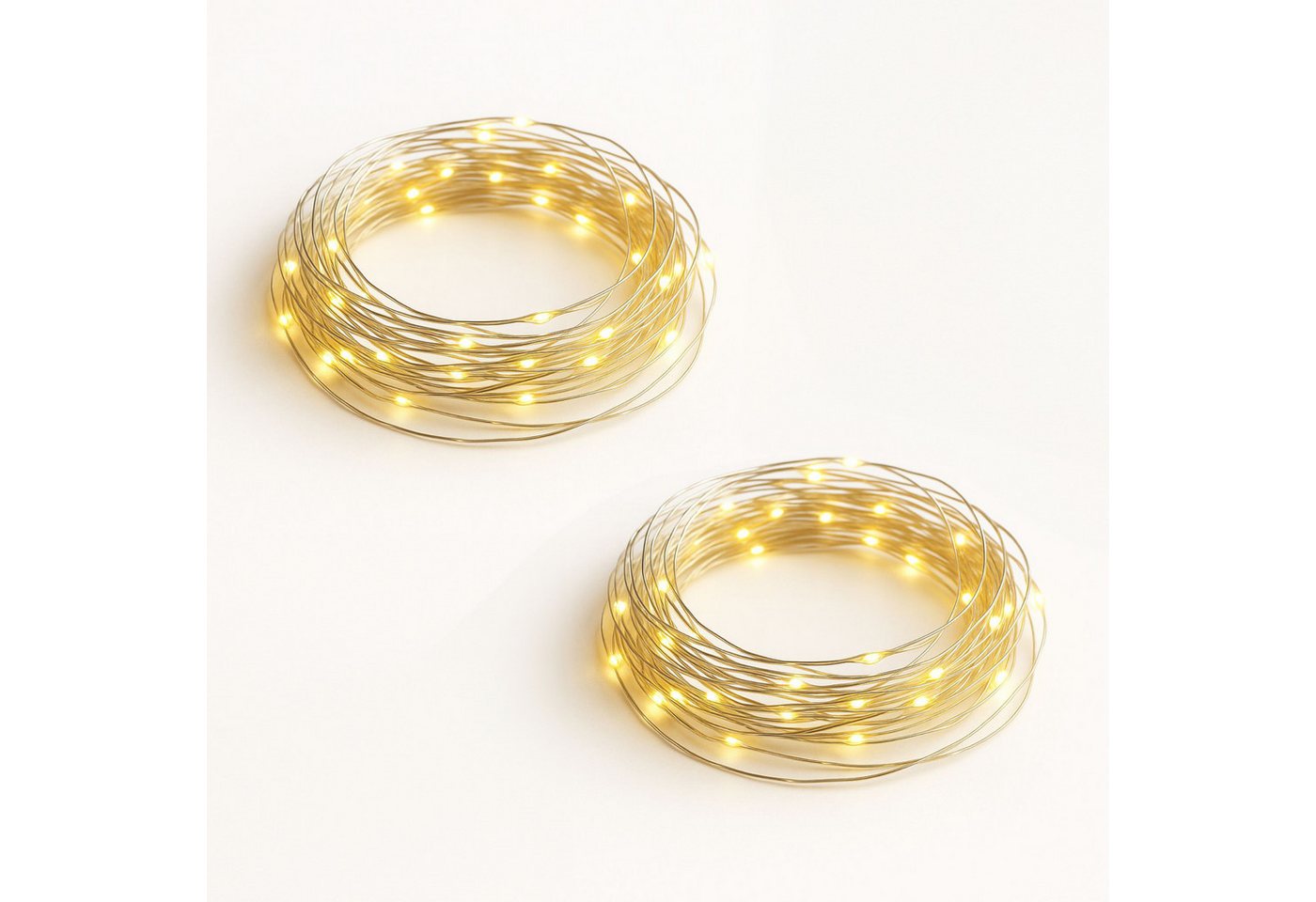 matches21 HOME & HOBBY LED-Lichterkette Mini Lichterkette 2 m, 40 LED Timer Batterie warmweiß innen, 40-flammig, Micro Draht Beleuchtung Indoor Leuchtdeko von matches21 HOME & HOBBY