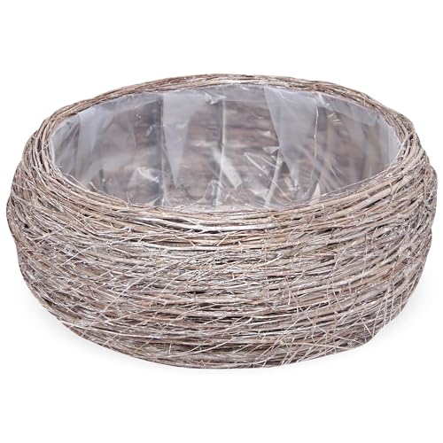matches21 HOME & HOBBY Pflanzschale Rund in Ø 33 x 15 cm, Dekoschale aus Holz - Pflanzkorb mit Folie für Innen & Außen matches21 HOME & HOBBY Pflanzschale Rund in Ø 33 x 15 cm, Dekoschale aus Holz - Pflanzkorb mit Folie für Innen & Außen von matches21 HOME & HOBBY