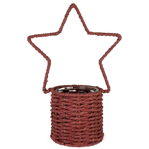 matches21 HOME & HOBBY Pflanztopf Stern Dunkelrot Ø 11,5 x 29,5 cm für Weihnachten - Glas Blumentopf für Deko & Pflanzen matches21 HOME & HOBBY Pflanztopf Stern Dunkelrot Ø 11,5 x 29,5 cm für Weihnachten - Glas Blumentopf für Deko & Pflanzen von matches21 HOME & HOBBY