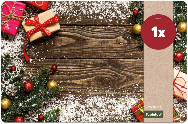 matches21 HOME & HOBBY Platzset Abwaschbares Tischset Weihnachten Geschenke, (1-St), Platzsets als Tisch-Untersetzer und Tisch-Deko für Esstisch Teller von matches21 HOME & HOBBY