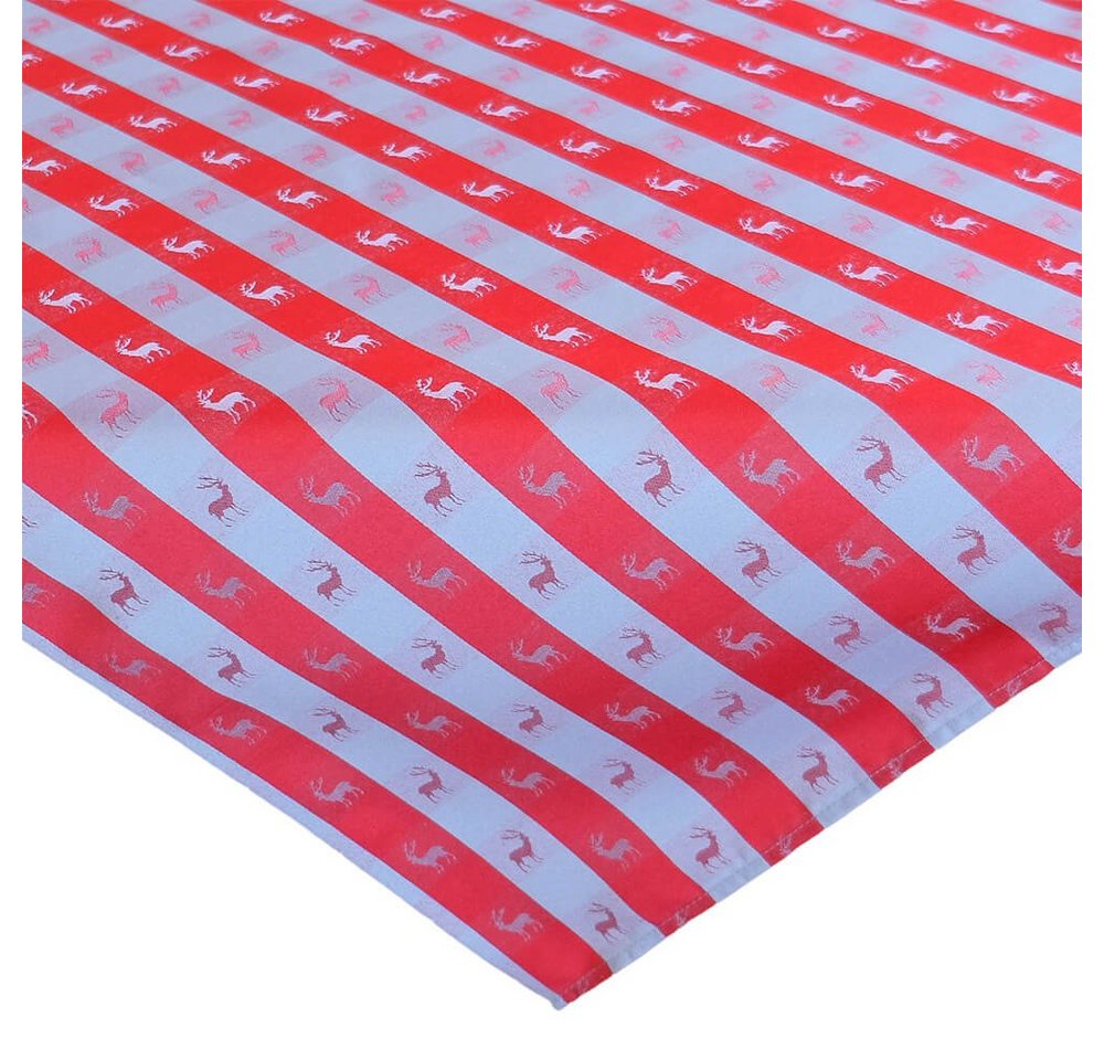 matches21 HOME & HOBBY Tischdecke Mitteldecke Karodesign Hirsch Geweih rot 110x110cm (1-tlg) von matches21 HOME & HOBBY