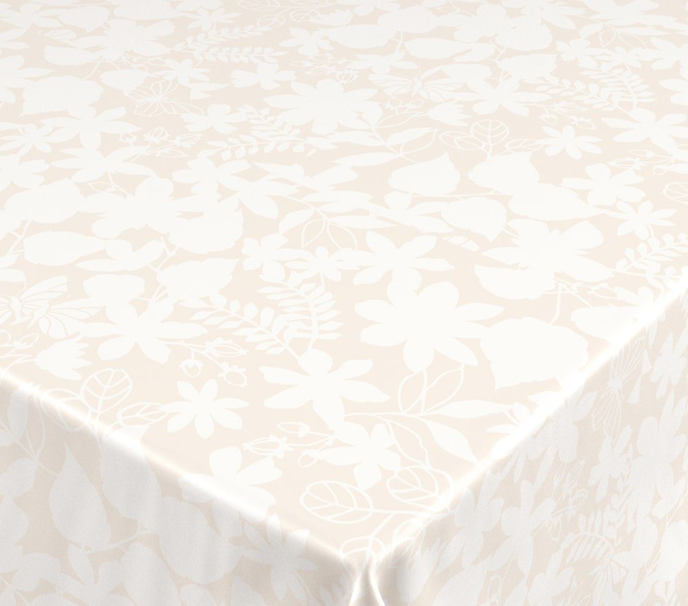 matches21 HOME & HOBBY Tischdecke Tischdecke In- Outdoor Blümchen Vlies weiß beige 110x140 cm (1-tlg) von matches21 HOME & HOBBY