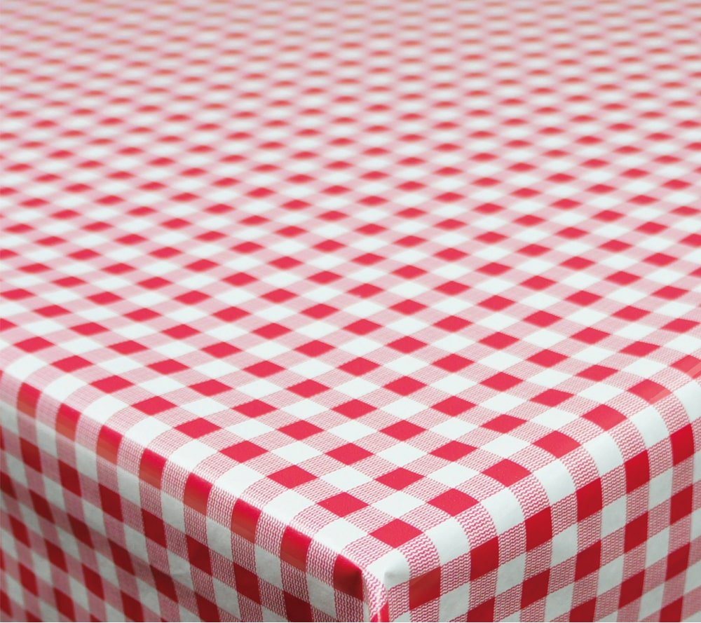 matches21 HOME & HOBBY Tischdecke Wasserdichte Garten-Tischdecke Tischtuch Würfel rot 140 cm (1-tlg), Wetterfestes Outdoor Außen Tisch-Tuch rund seiden-matt Vlies von matches21 HOME & HOBBY