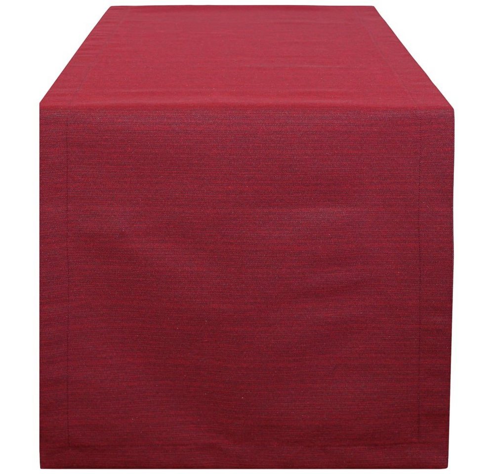 matches21 HOME & HOBBY Tischdecke Tischläufer LEONIE Mitteldecke rot Poly Baumwolle 40x100 cm (1-tlg) von matches21 HOME & HOBBY