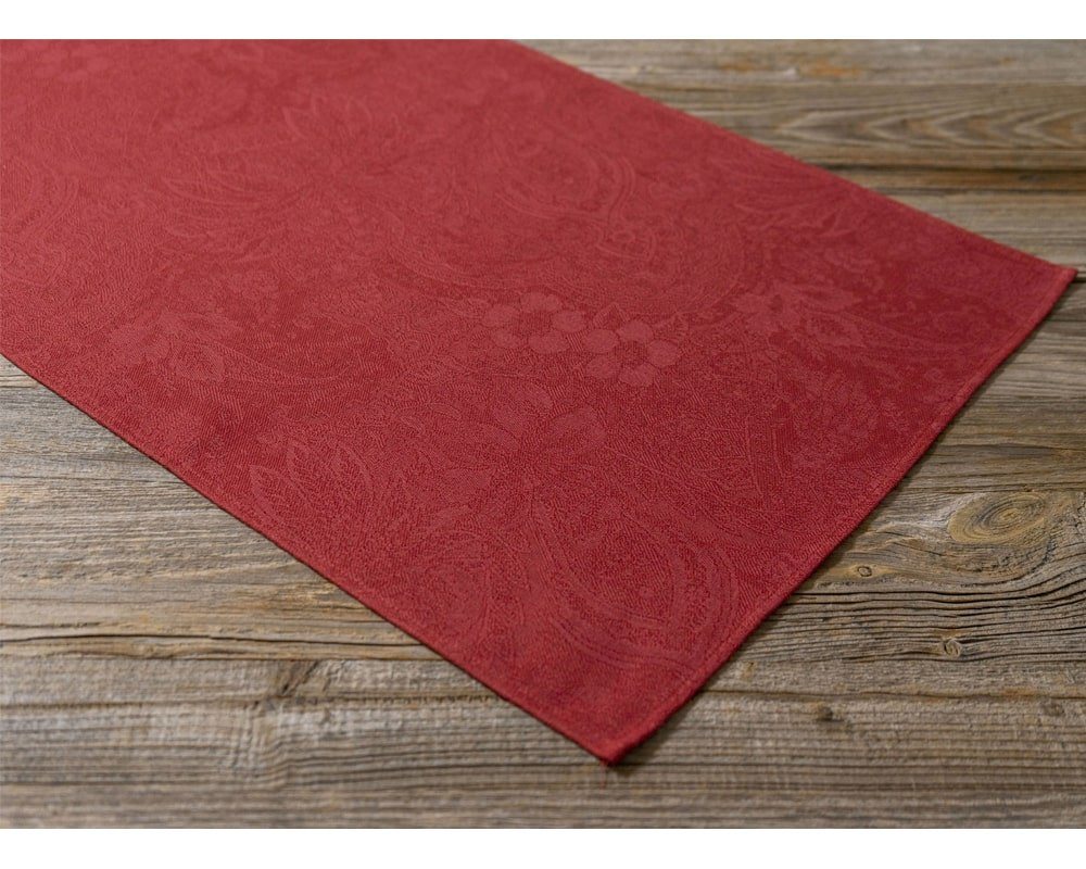 matches21 HOME & HOBBY Tischdecke Tischläufer EDDA Jacquard Motiv Rot, Leinen & Baumwolle, in 47x100 cm (1-tlg), Pflegeleicht waschbar bis 30° Grad von matches21 HOME & HOBBY