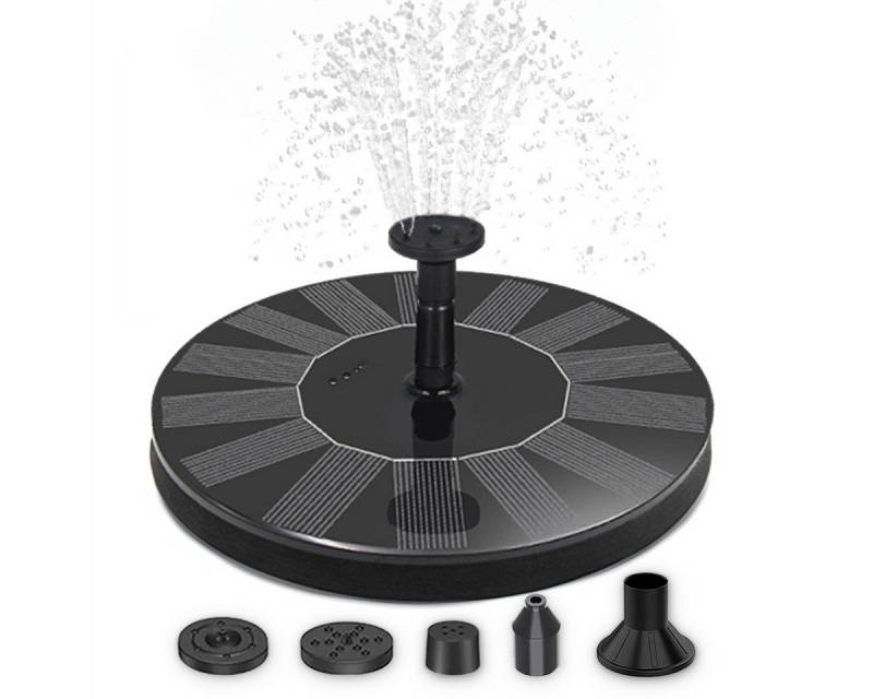 matches21 HOME & HOBBY Wasserspiel Solar-Brunnen Wasser-Fontäne für Garten Springbrunnen Miniteich, (1 tlg), Wasser-Fontäne als Solar Spring-Brunnen Garten-Deko Vogeltränke von matches21 HOME & HOBBY
